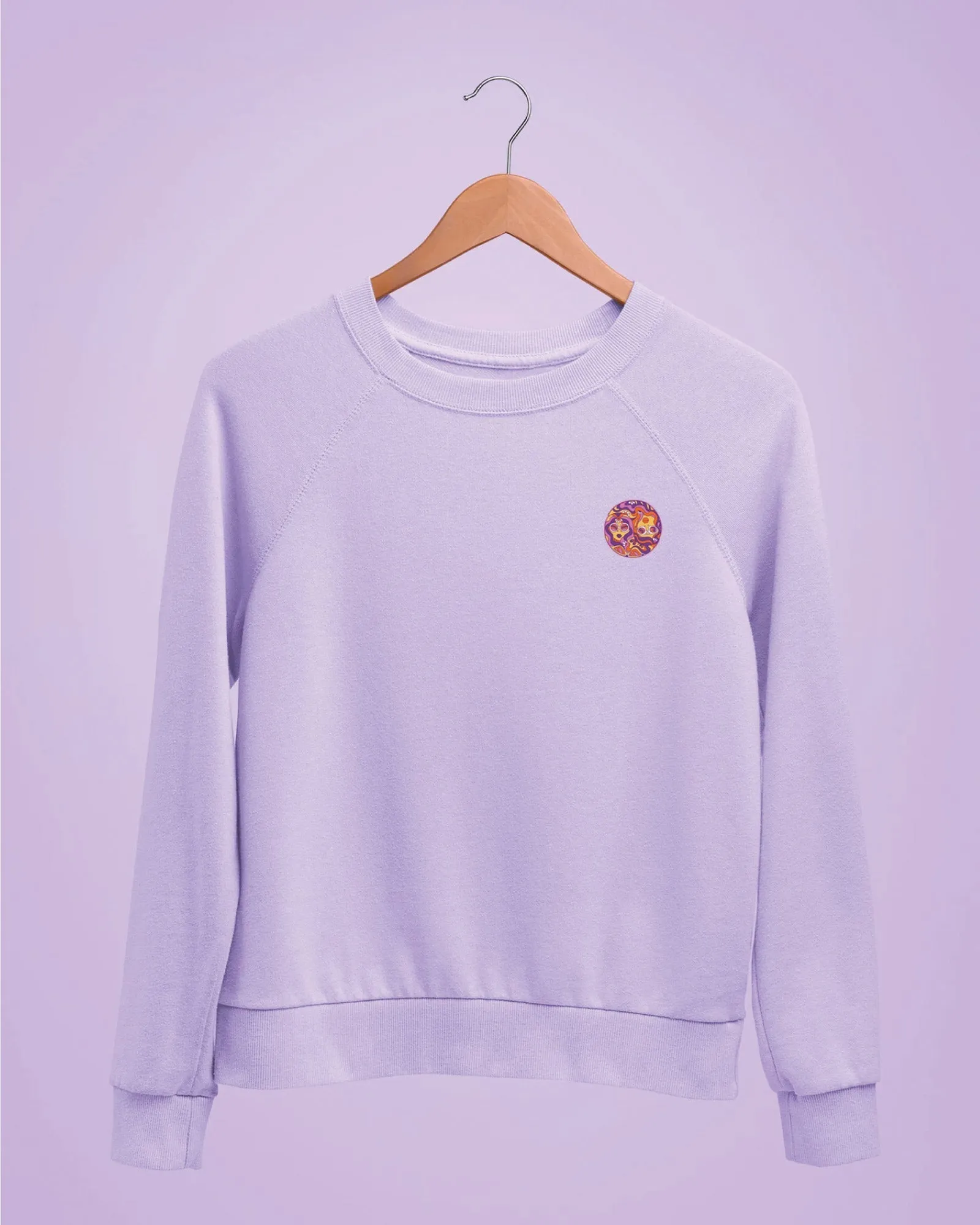 Hippie Trippy HW Crew Sweatshirt: Periwinkle