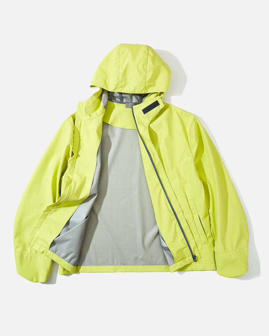 Hooded Curve Closure Jacket - Jonquil Green