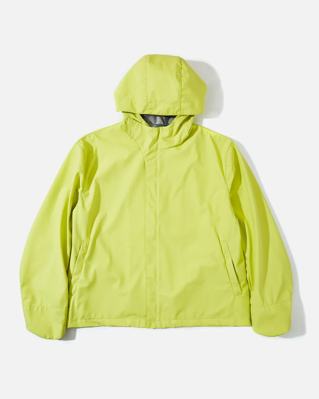 Hooded Curve Closure Jacket - Jonquil Green