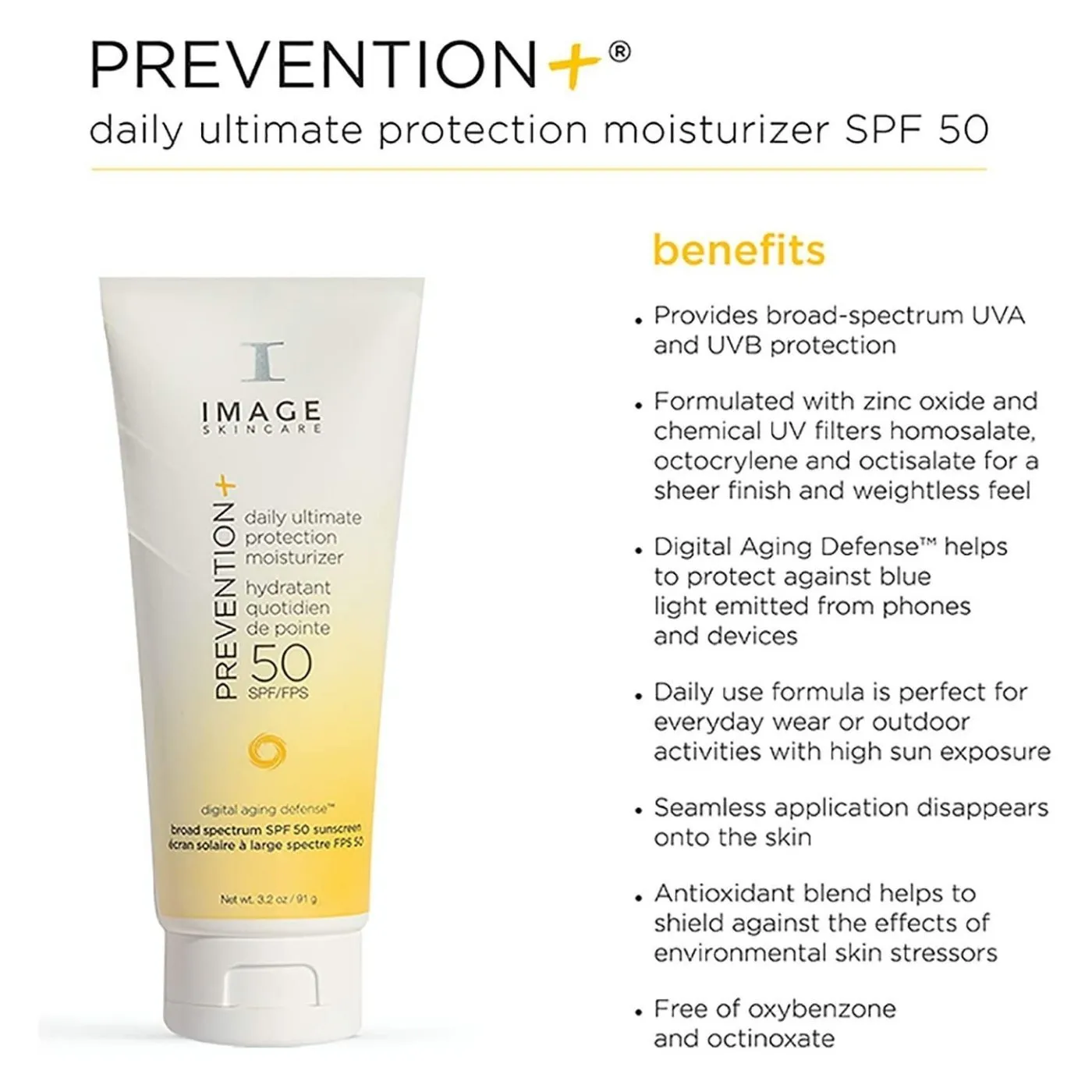 Image Skincare | PREVENTION  Daily Ultimate Protection Moisturizer SPF50 91g