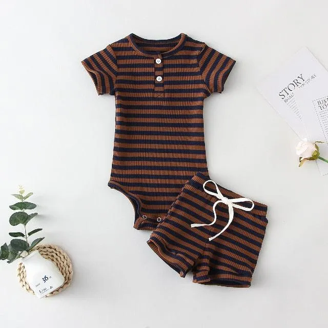 Infant Baby Boy Girl Clothes Set Long Sleeve Baby Bodysuit  Pant Newborn Boy Outfits Summer Autumn Newborn Baby Girl Clothing