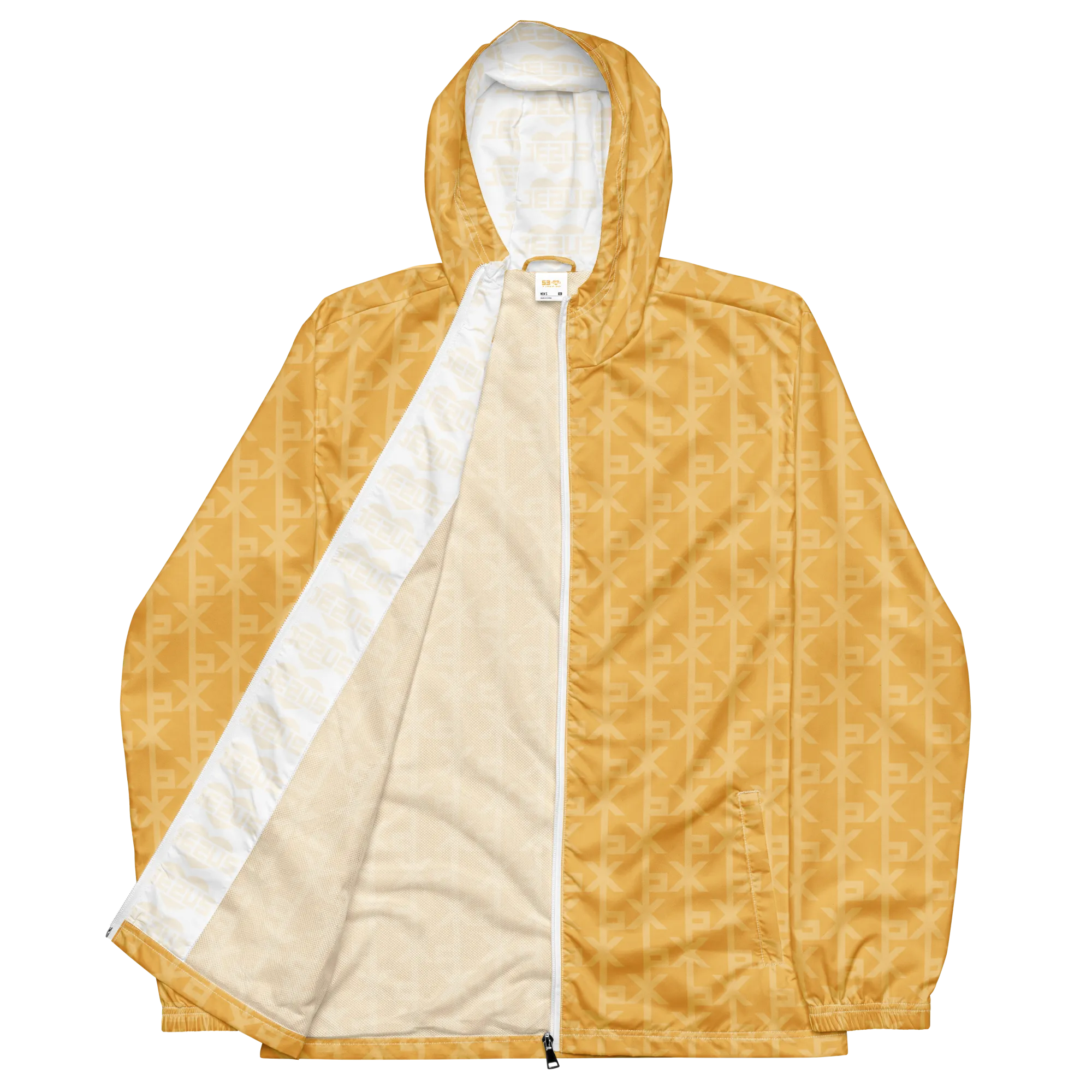 Jesus Loves You Gold Simple Men’s windbreaker