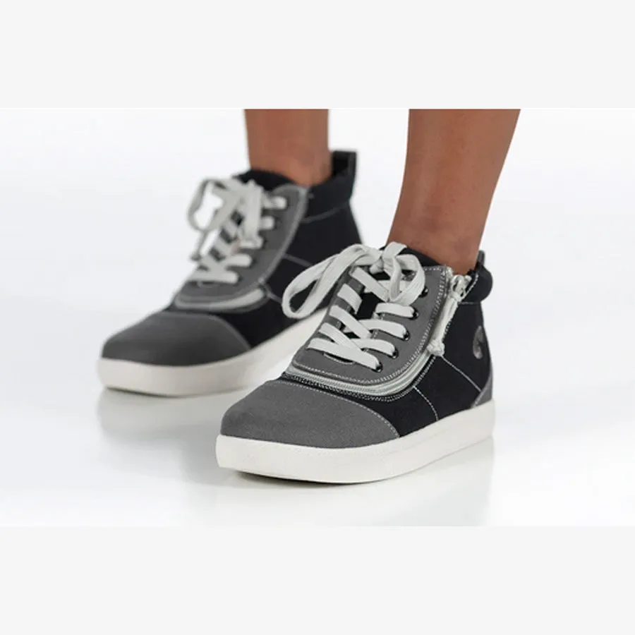 Kids' Grey Colorblock BILLY D|R Short Wrap High Tops (Wide)