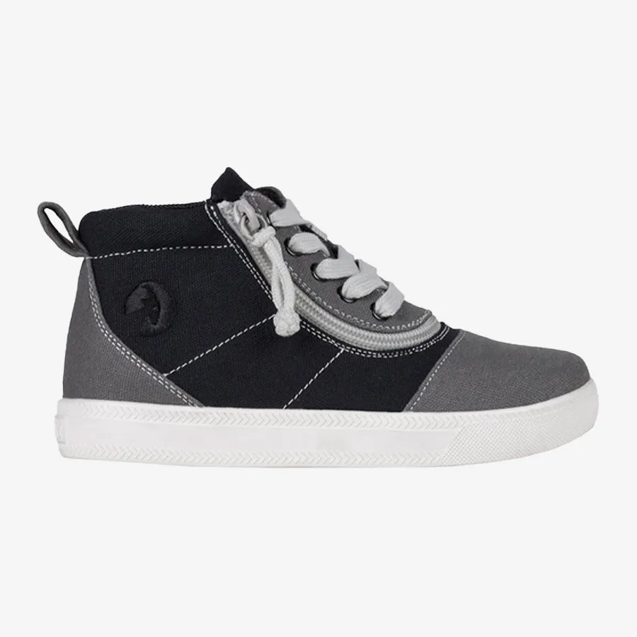 Kids' Grey Colorblock BILLY D|R Short Wrap High Tops (Wide)