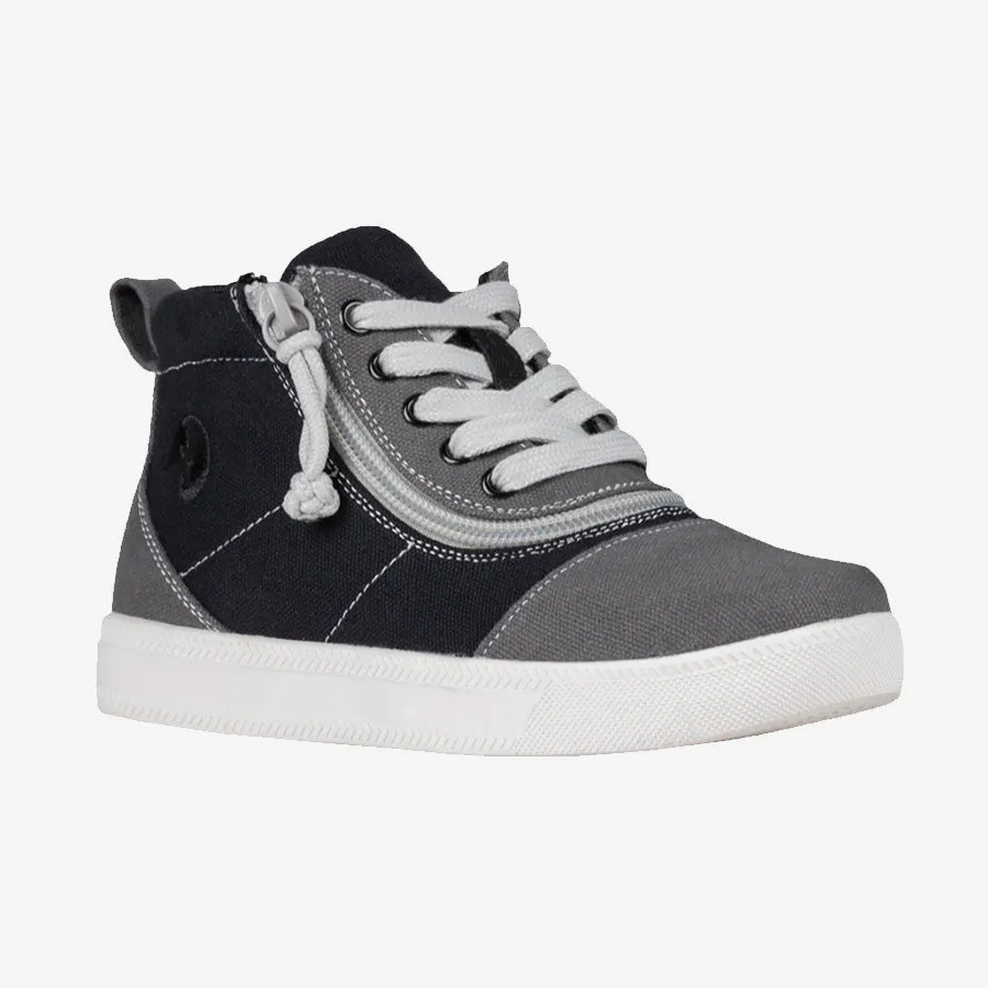 Kids' Grey Colorblock BILLY D|R Short Wrap High Tops (Wide)