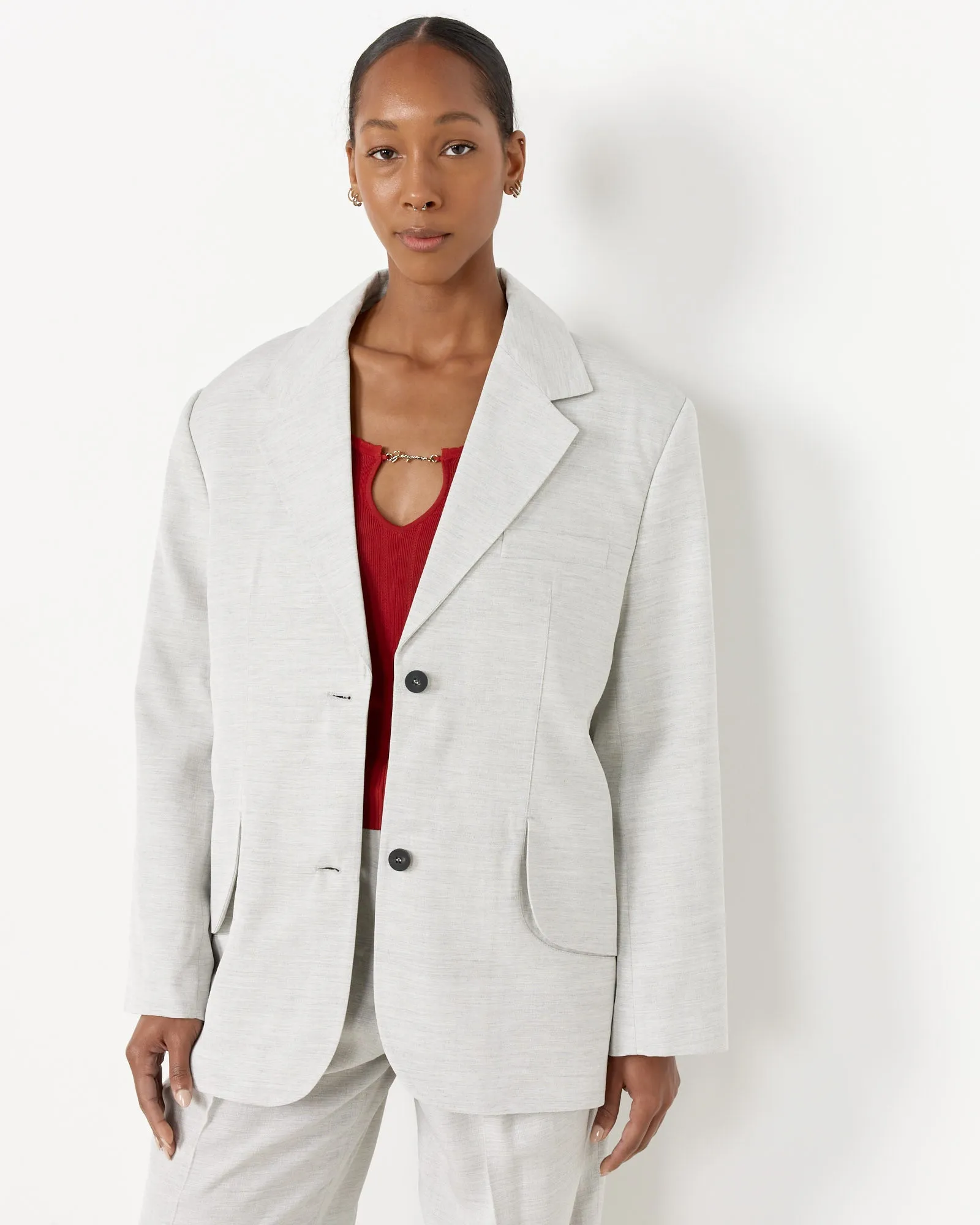 La Veste Titolo Blazer in Light Grey