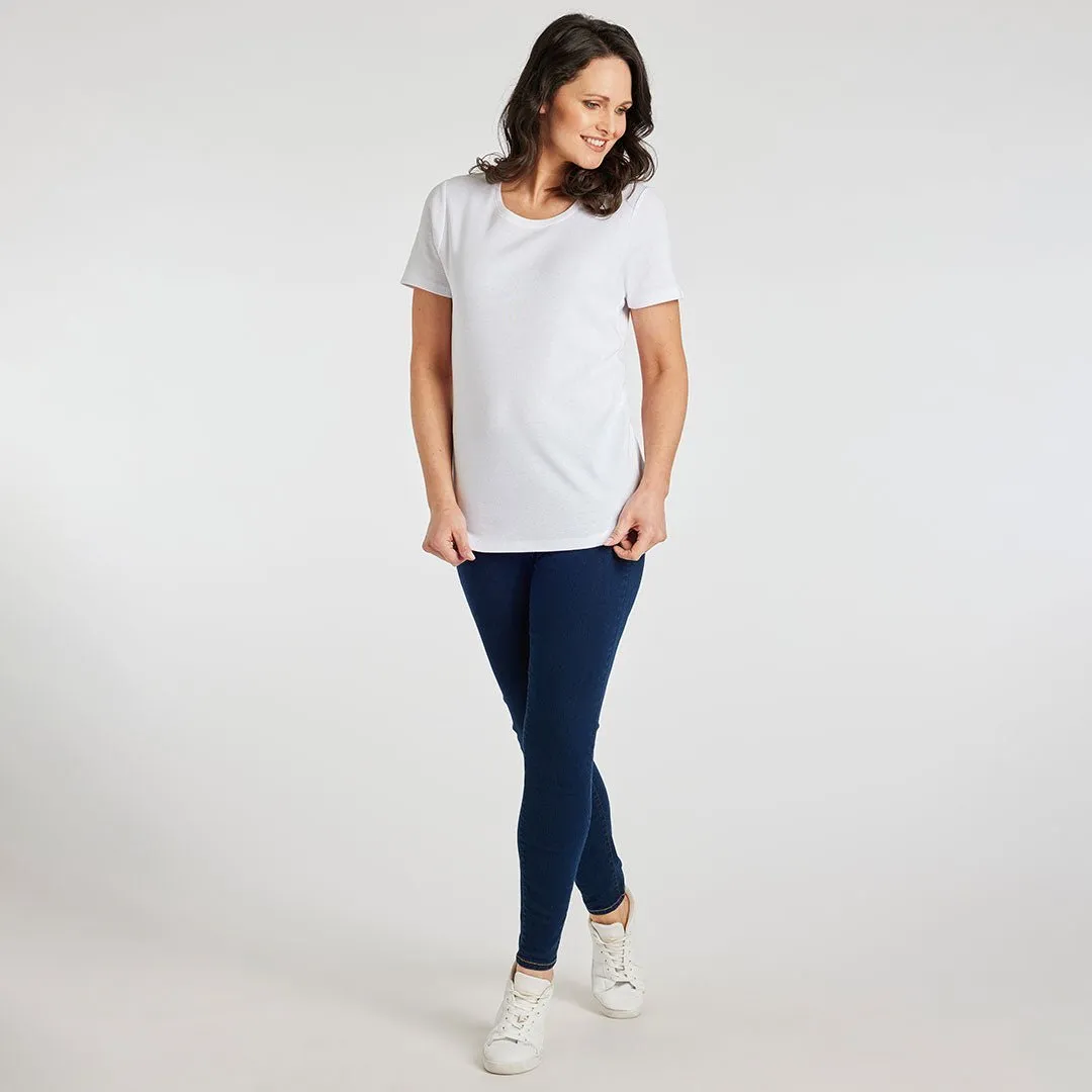 Ladies Essential Crew Neck Tee White