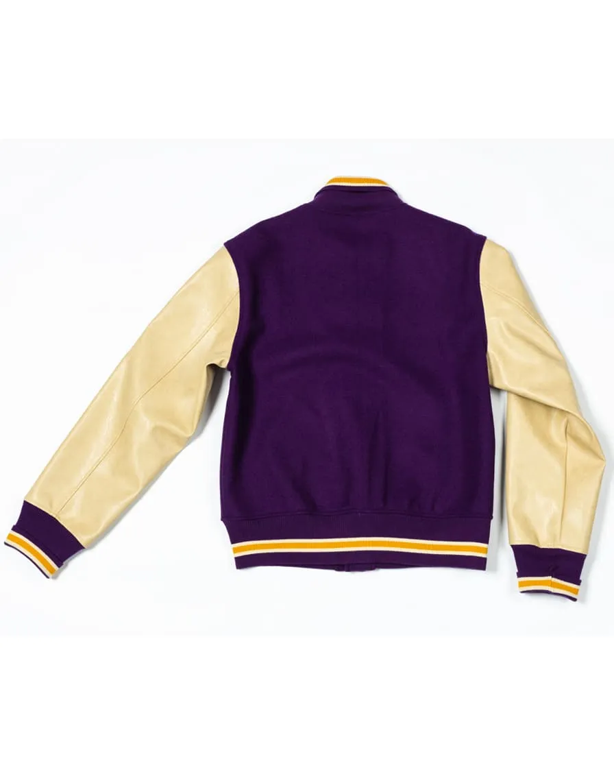 Leather Sleeve Letterman Jacket