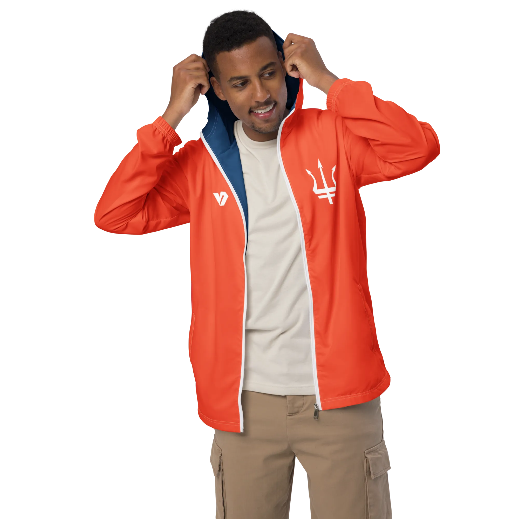 Leros Diving Academy Orange Men’s windbreaker