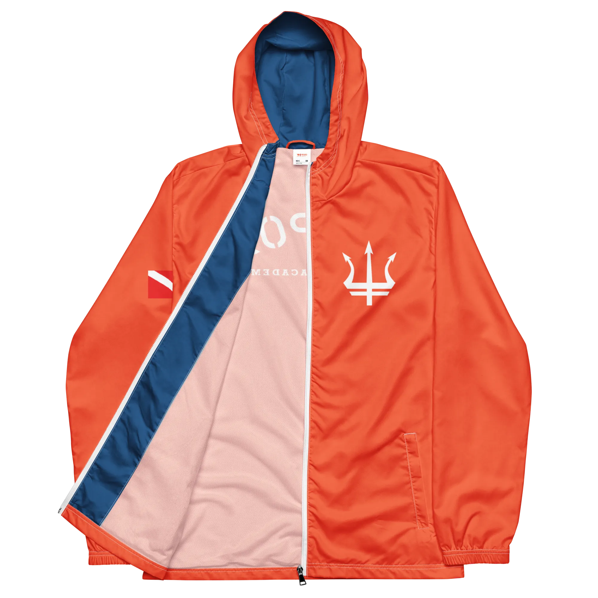 Leros Diving Academy Orange Men’s windbreaker