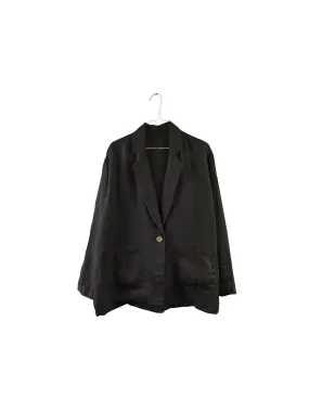 Linen Blazer in Black