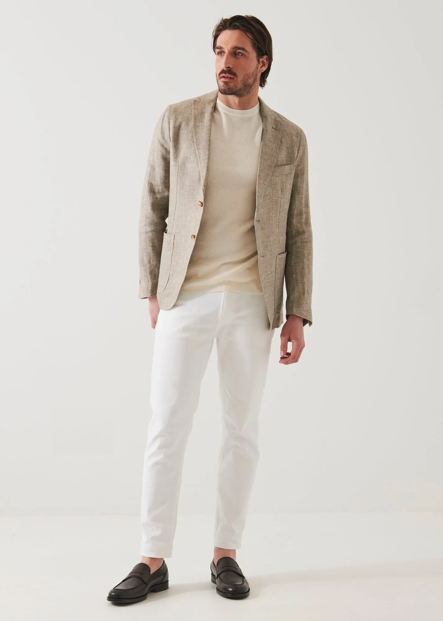 LINEN HERRINGBONE BLAZER