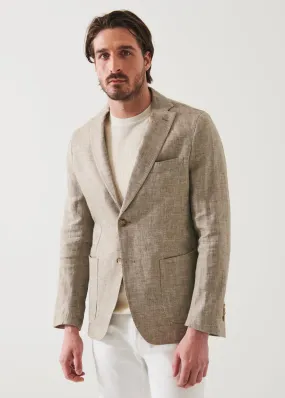 LINEN HERRINGBONE BLAZER