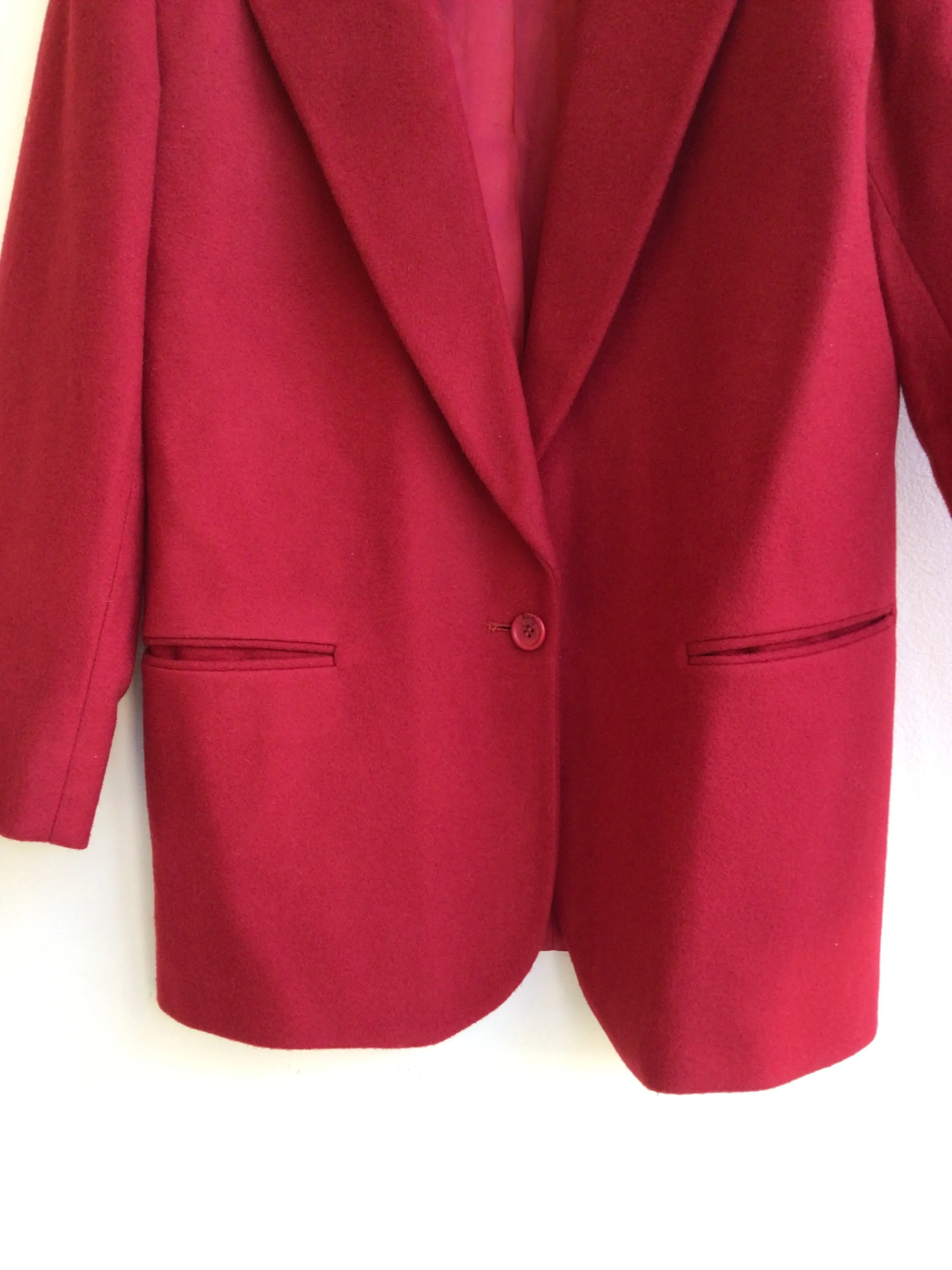 L.L. Bean | Cherry Red Wool Blazer (Vintage)