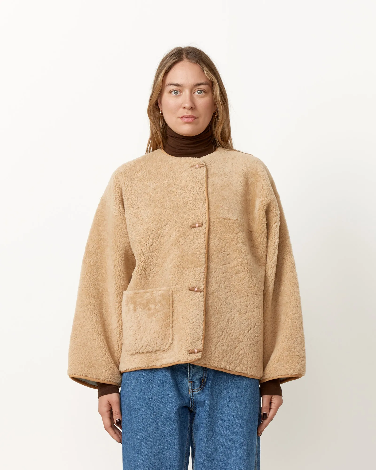 Long Sleeve Shearling Jacket