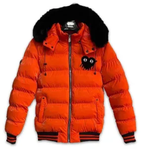 Premium Orange Love Hurts Bubble Jacket