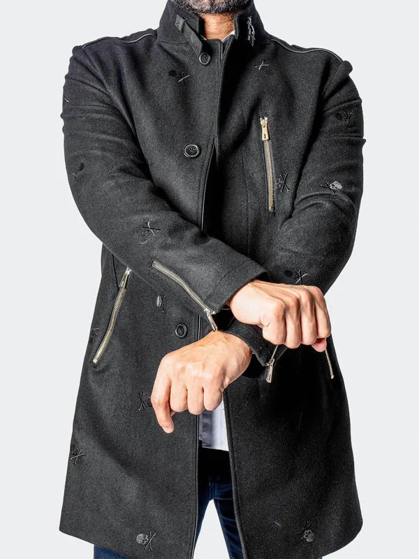 Maceoo Jacket | Peacoat CaptainSkull Black