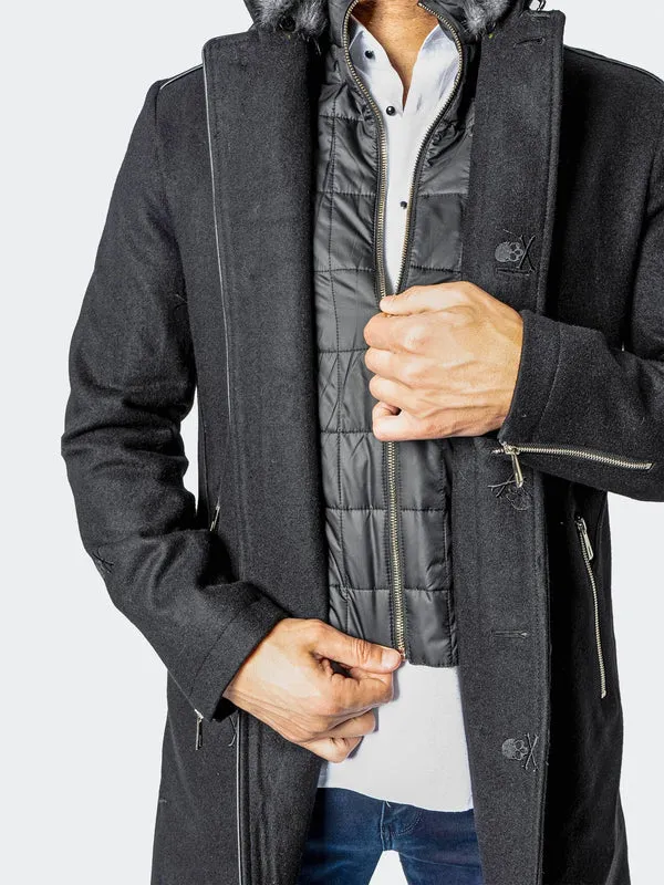 Maceoo Jacket | Peacoat CaptainSkull Black