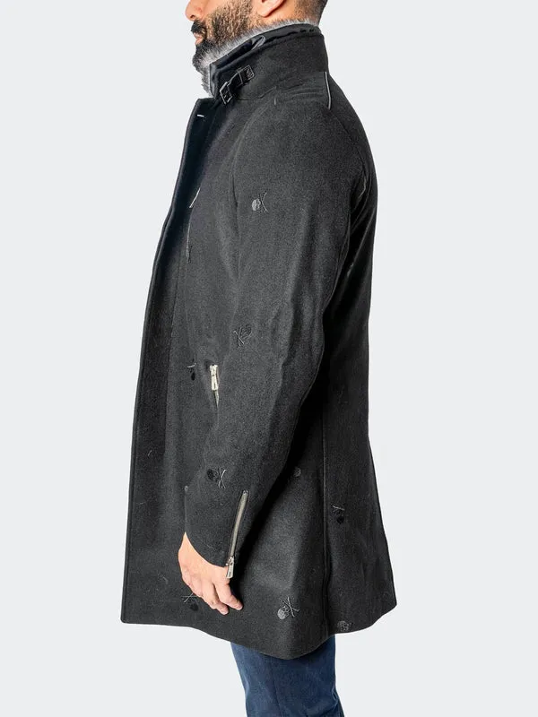 Maceoo Jacket | Peacoat CaptainSkull Black