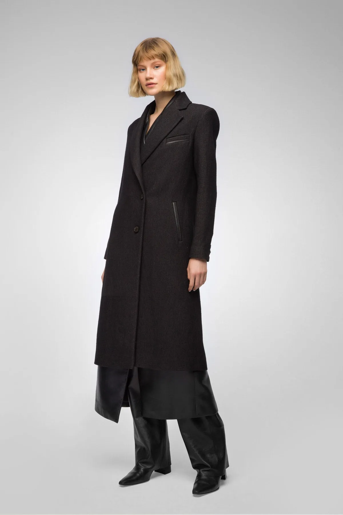 Maggy - Brown Bitter Wool Coat