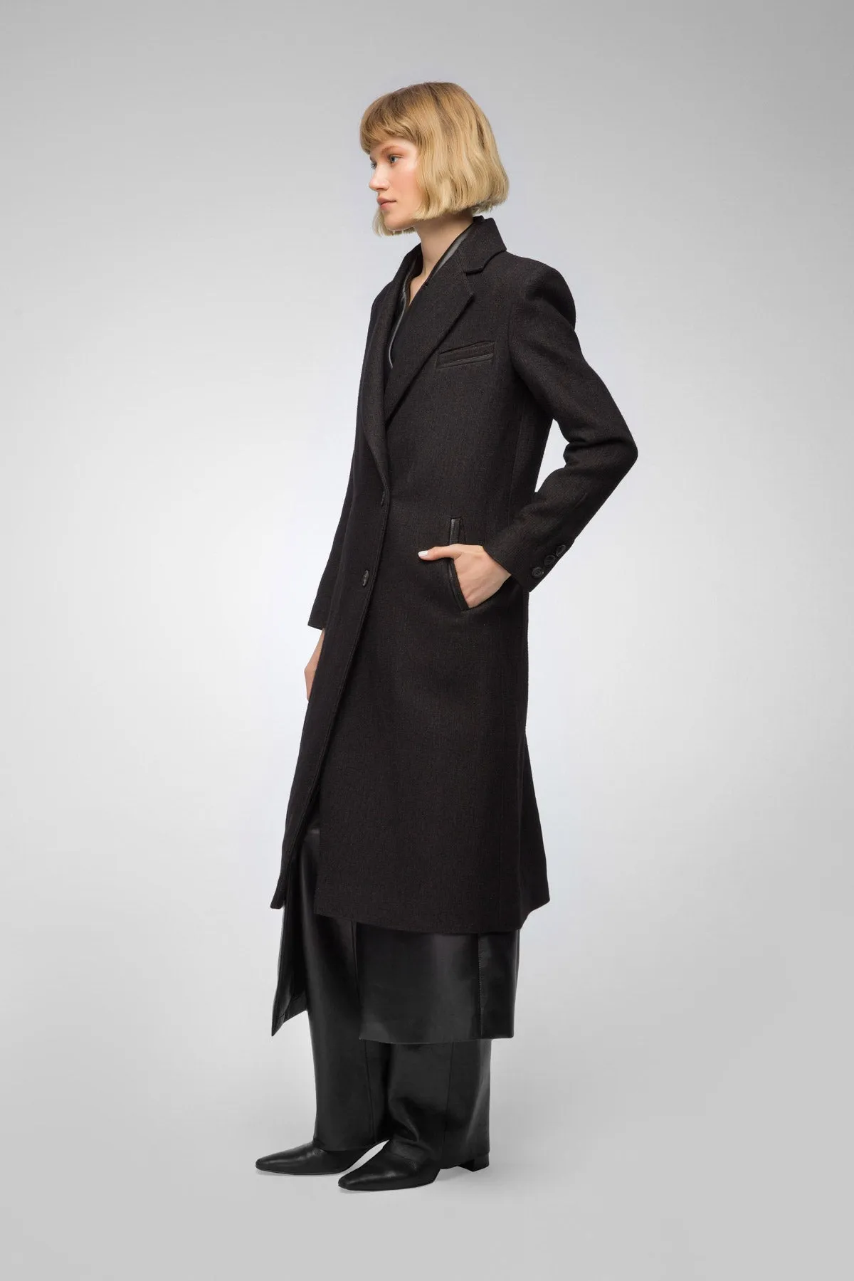 Maggy - Brown Bitter Wool Coat