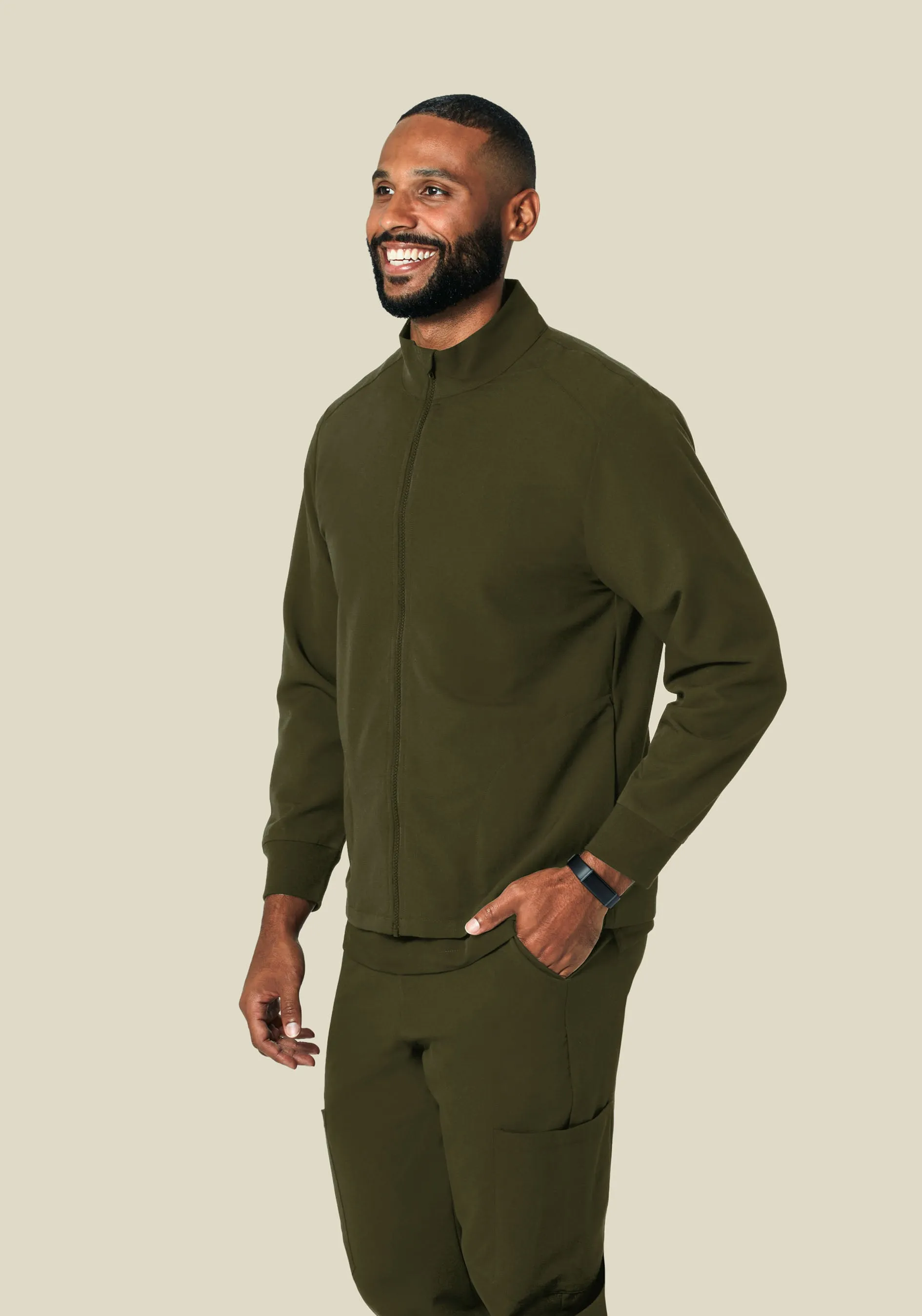 Men's Modern Scrub Jacket Olive