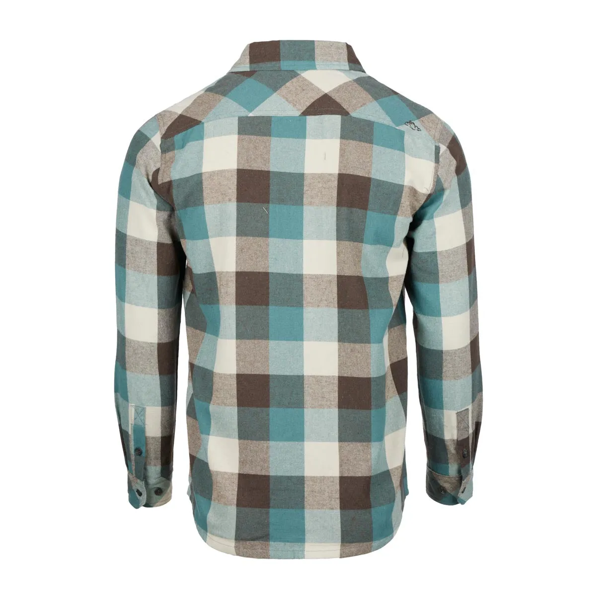 Mountain and Isles Men's 2-Pocket Brushed Cotton Button Down Flannel Shirt