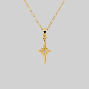 NOVA. Star Flare Opalite Necklace - Gold