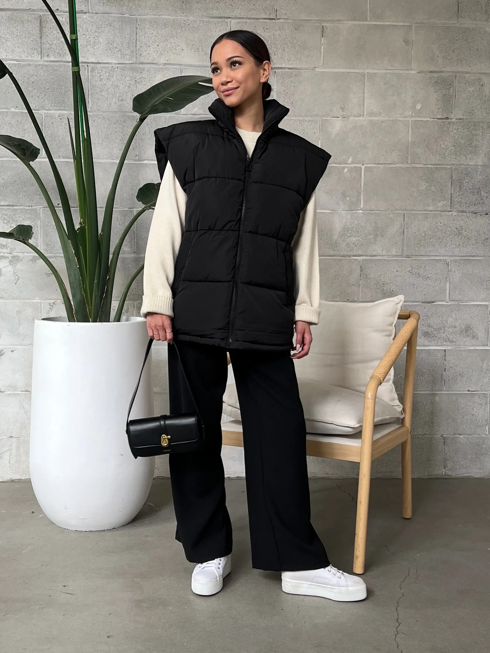 ONLY Gabi Belted Puffer Vest