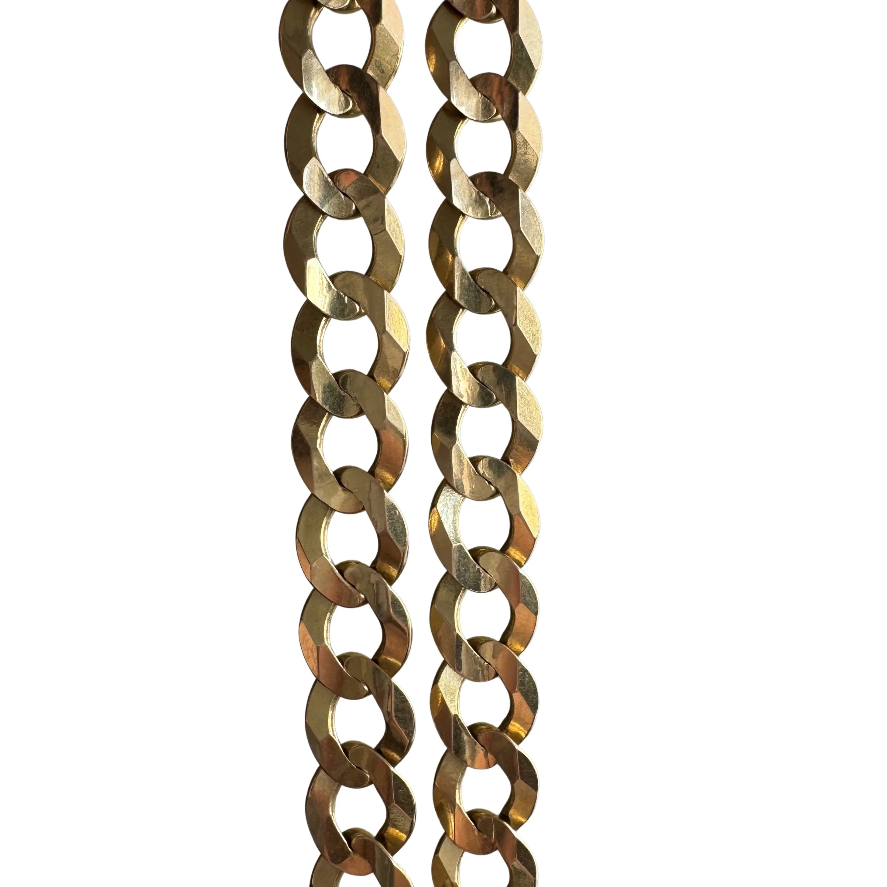 P R E - L O V E D // one and done chain collection / 14k flat wide curb chain / 22.25, 48g