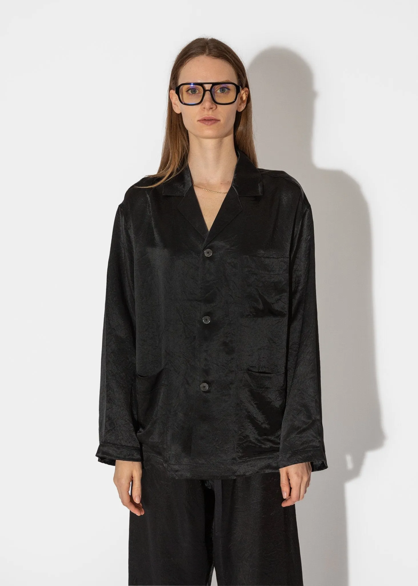 Pajama Shirt in Black