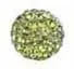 Pave Bling Bead - 6mm Olivine with 1mm Hole (1 Piece)