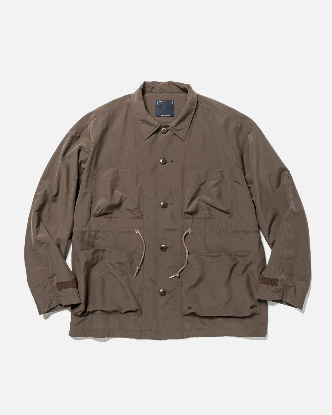 Peach Cloth Shirt Blouson - D. Brown