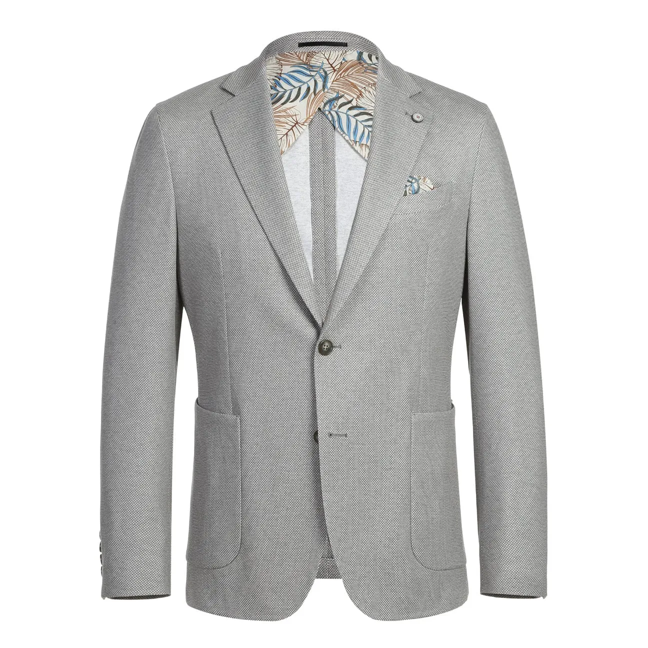 Pellagio Gray Men's Half Canvas Blazer PS23-2