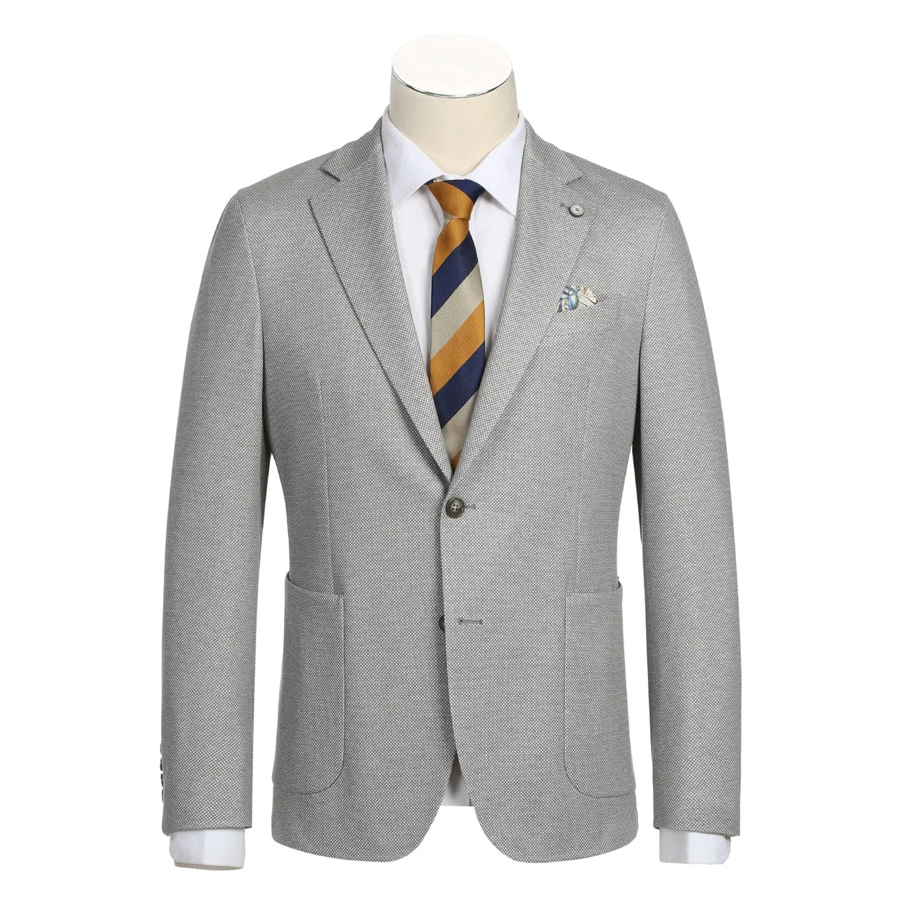 Pellagio Gray Men's Half Canvas Blazer PS23-2