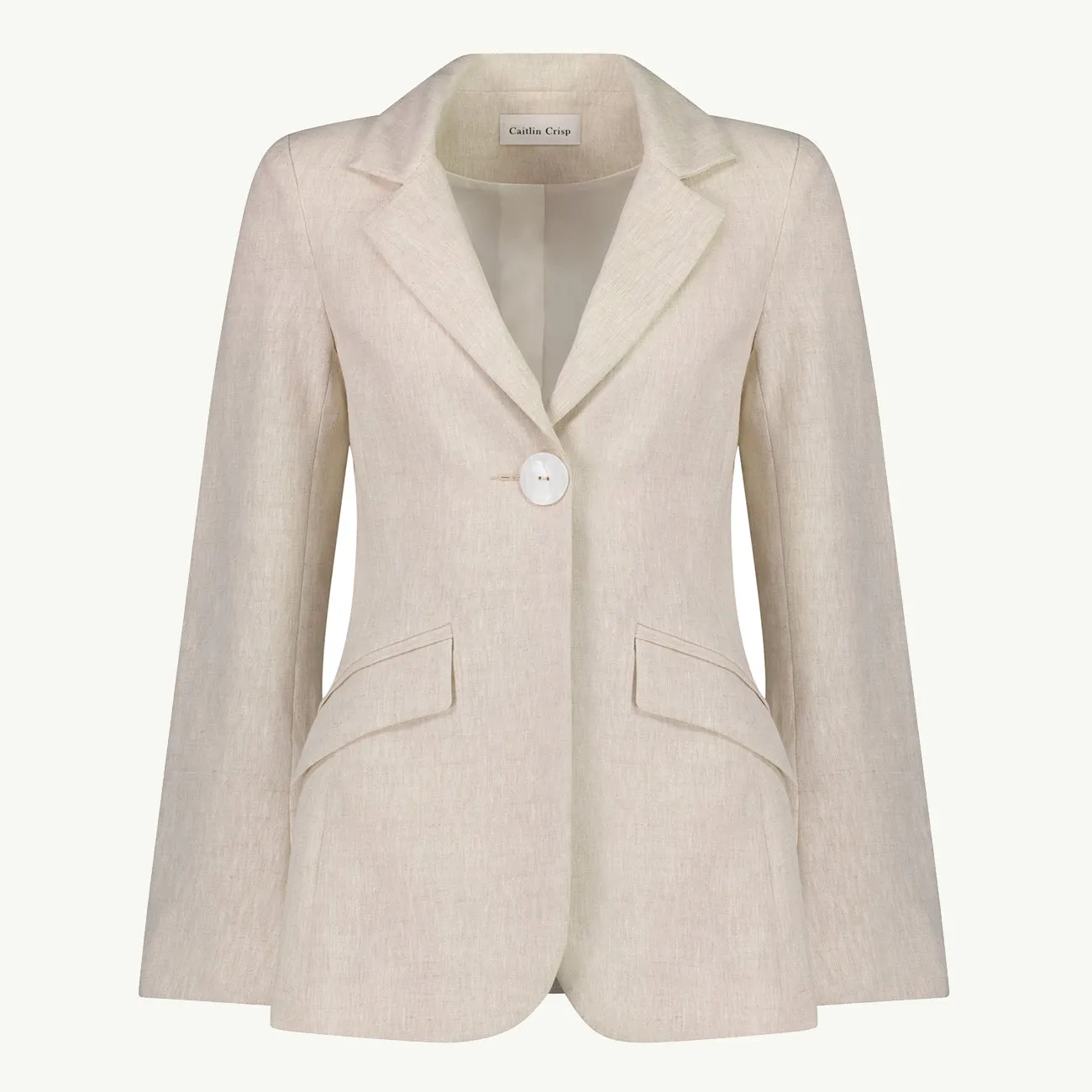 PHOEBE BLAZER NATURAL LINEN