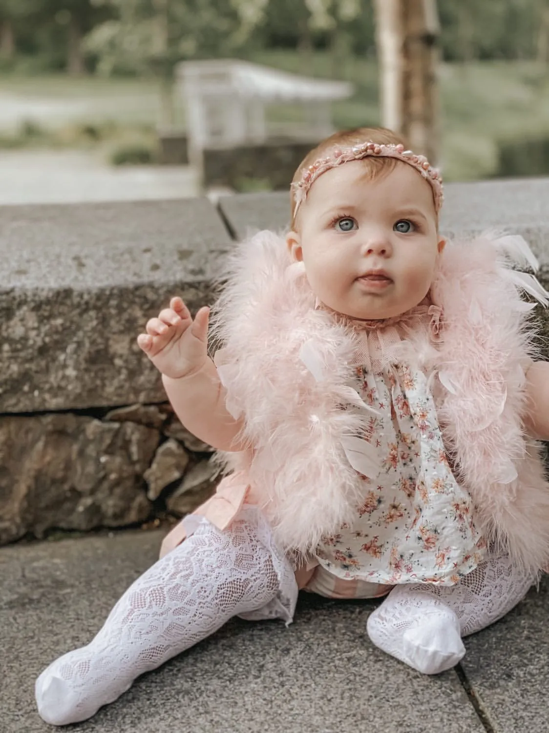 Pink Feather Vest