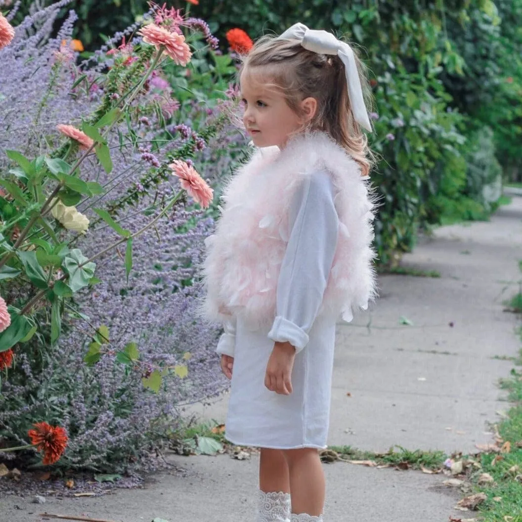 Pink Feather Vest