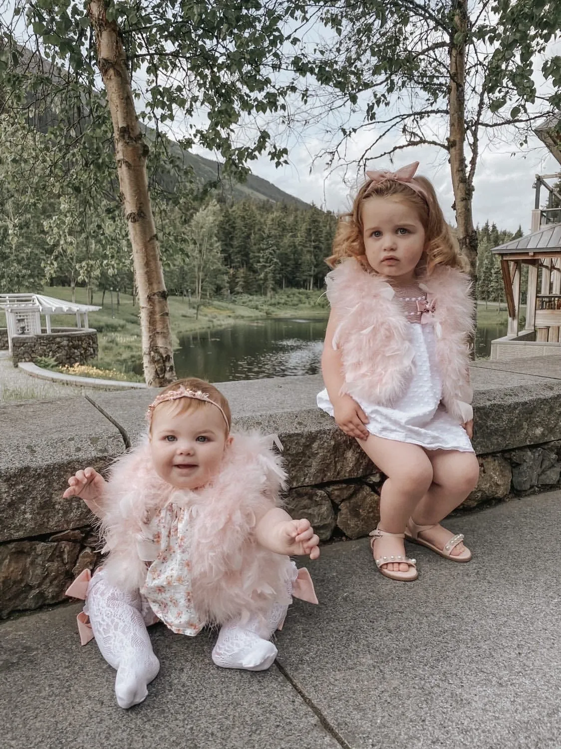 Pink Feather Vest