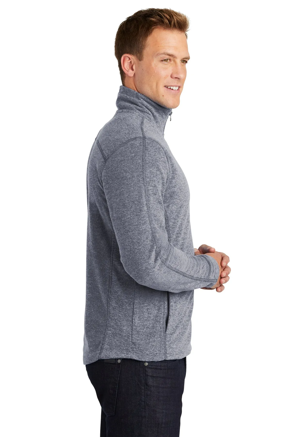 Port Authority F235 Heather Microfleece Full-Zip Jacket