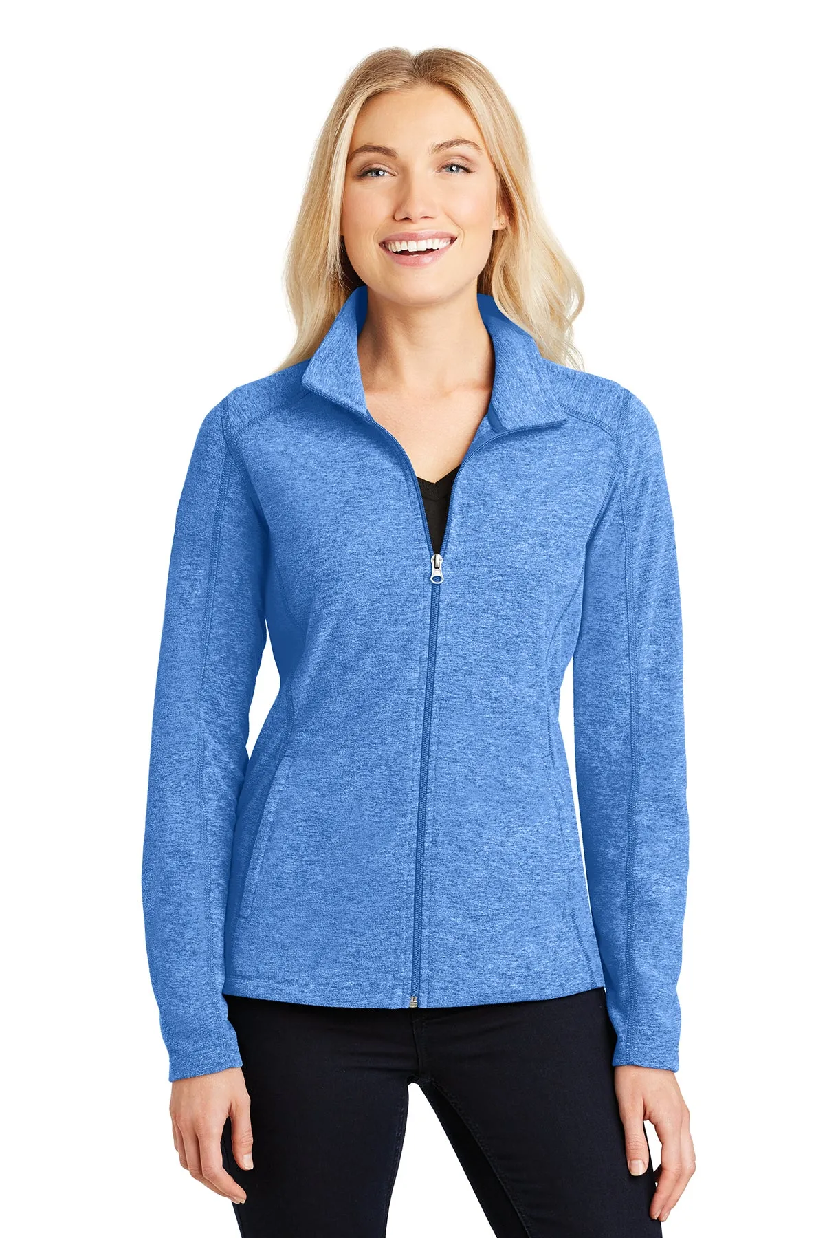 Port Authority L235 Ladies Heather Microfleece Full-Zip Jacket