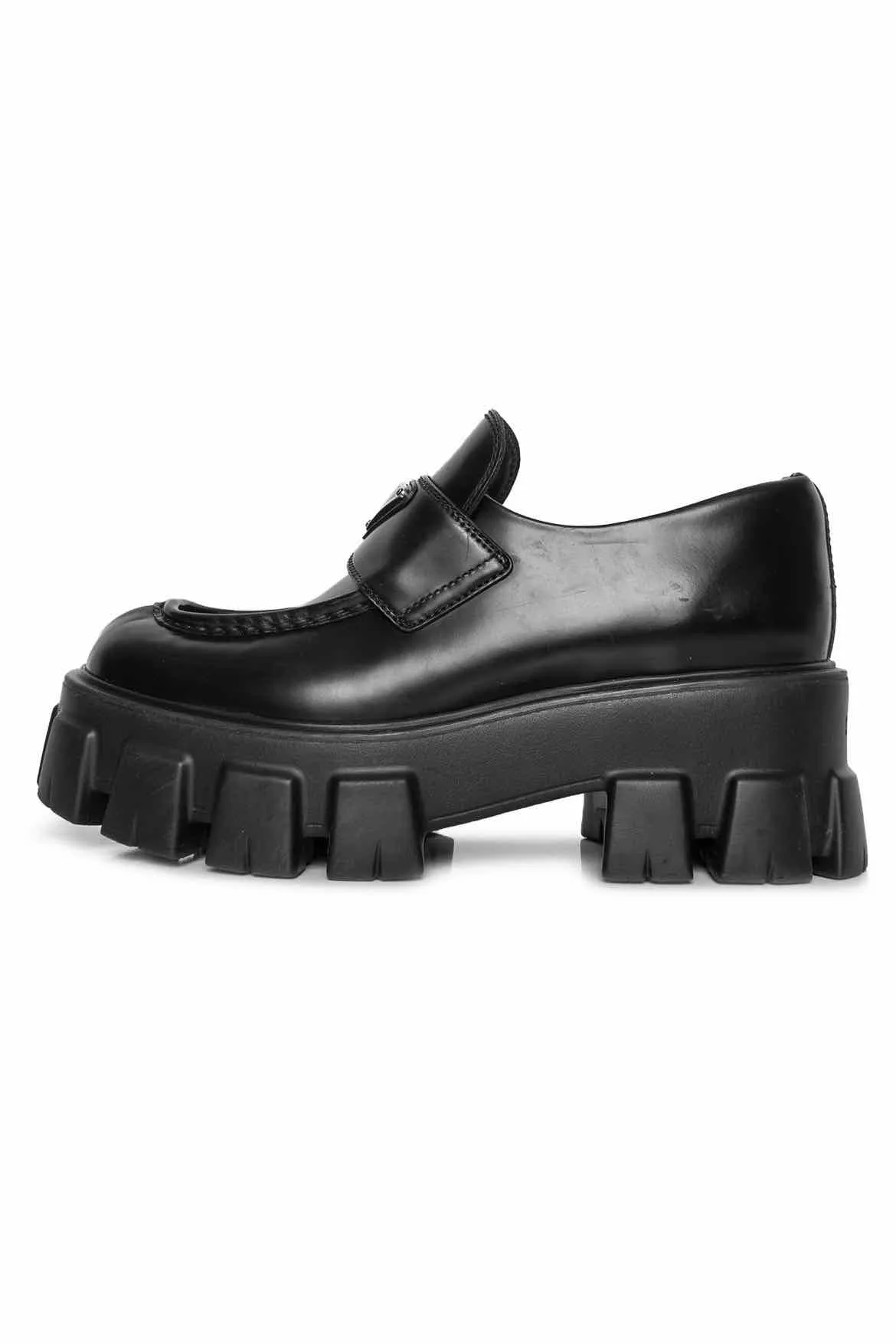 Prada Size 37 Monolith Platform Loafers