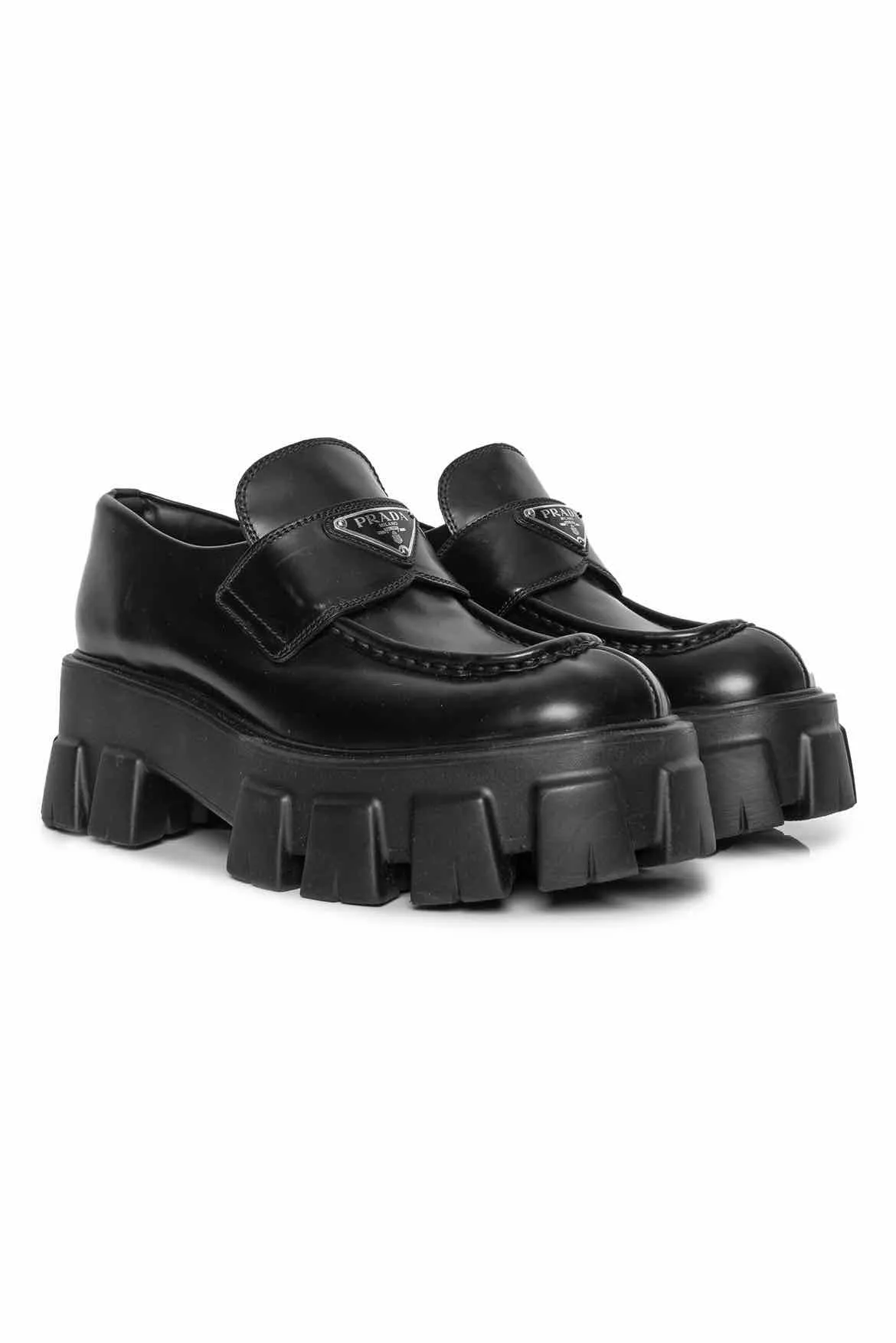 Prada Size 37 Monolith Platform Loafers