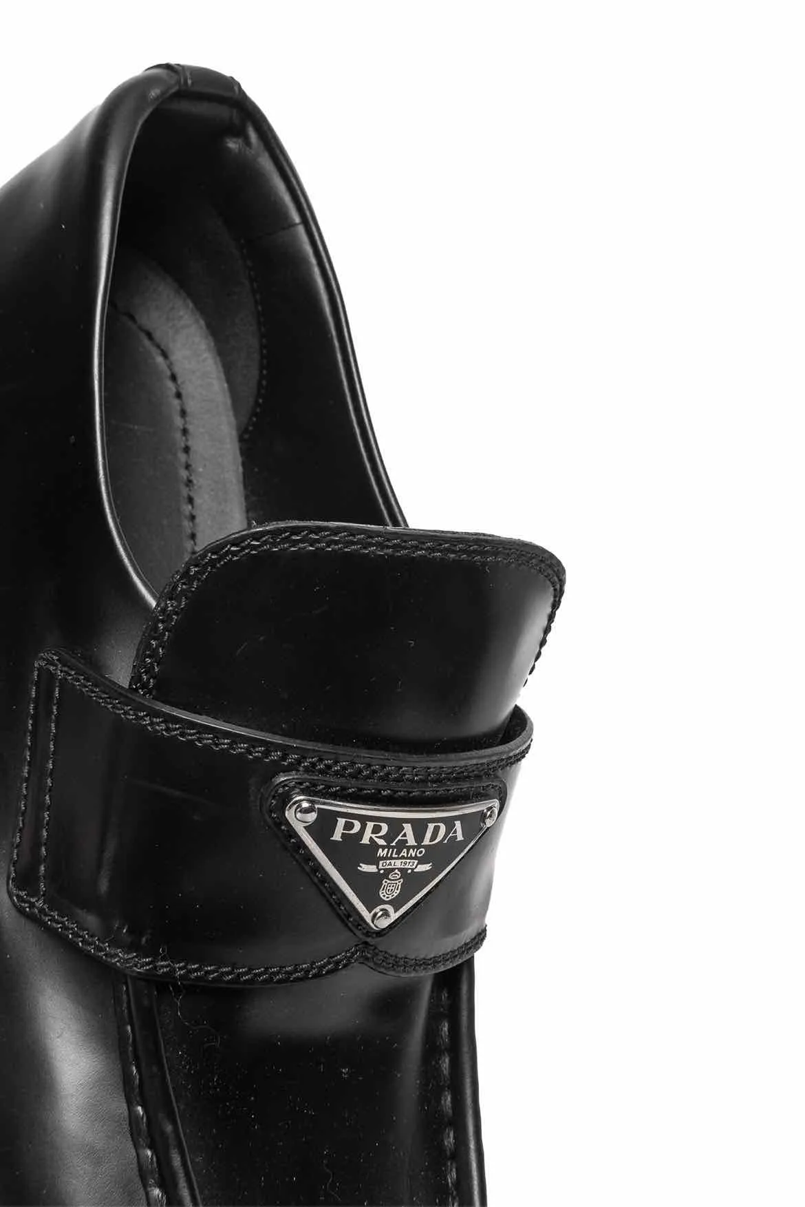 Prada Size 37 Monolith Platform Loafers