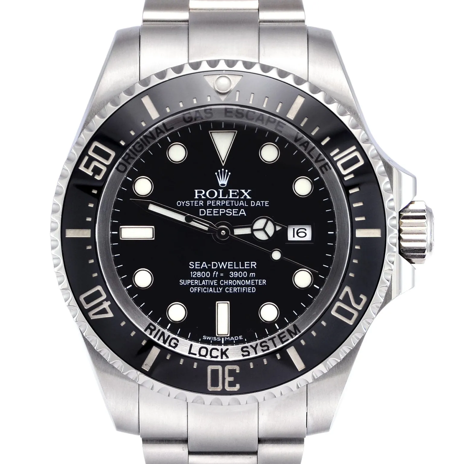 Pre-Owned Rolex Sea Dweller DeepSea Oyster Steel 44mm Black Watch 126660