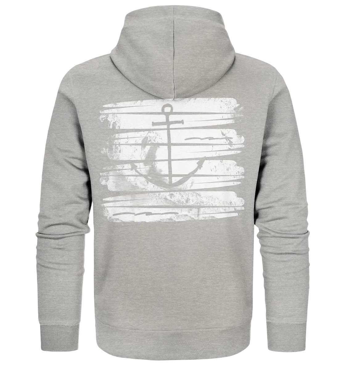 "Backprint Anchor Ocean Splash" - Unisex Premium Organic Zipper