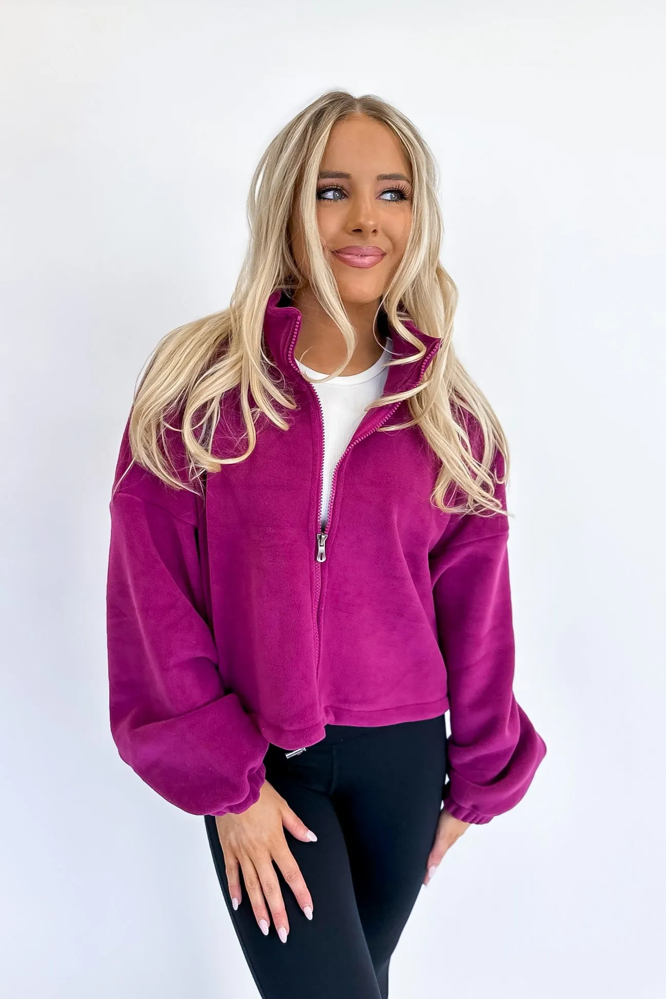 Raspberry Crop Jacket