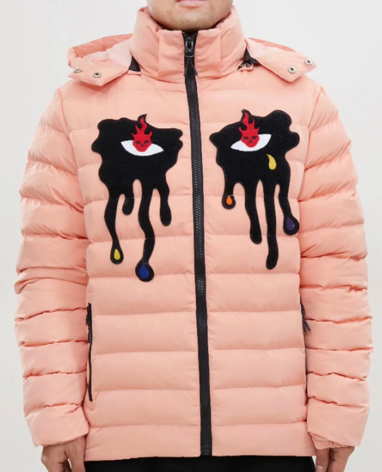 Roku Tear Drip Bubble Jacket (Salmon)