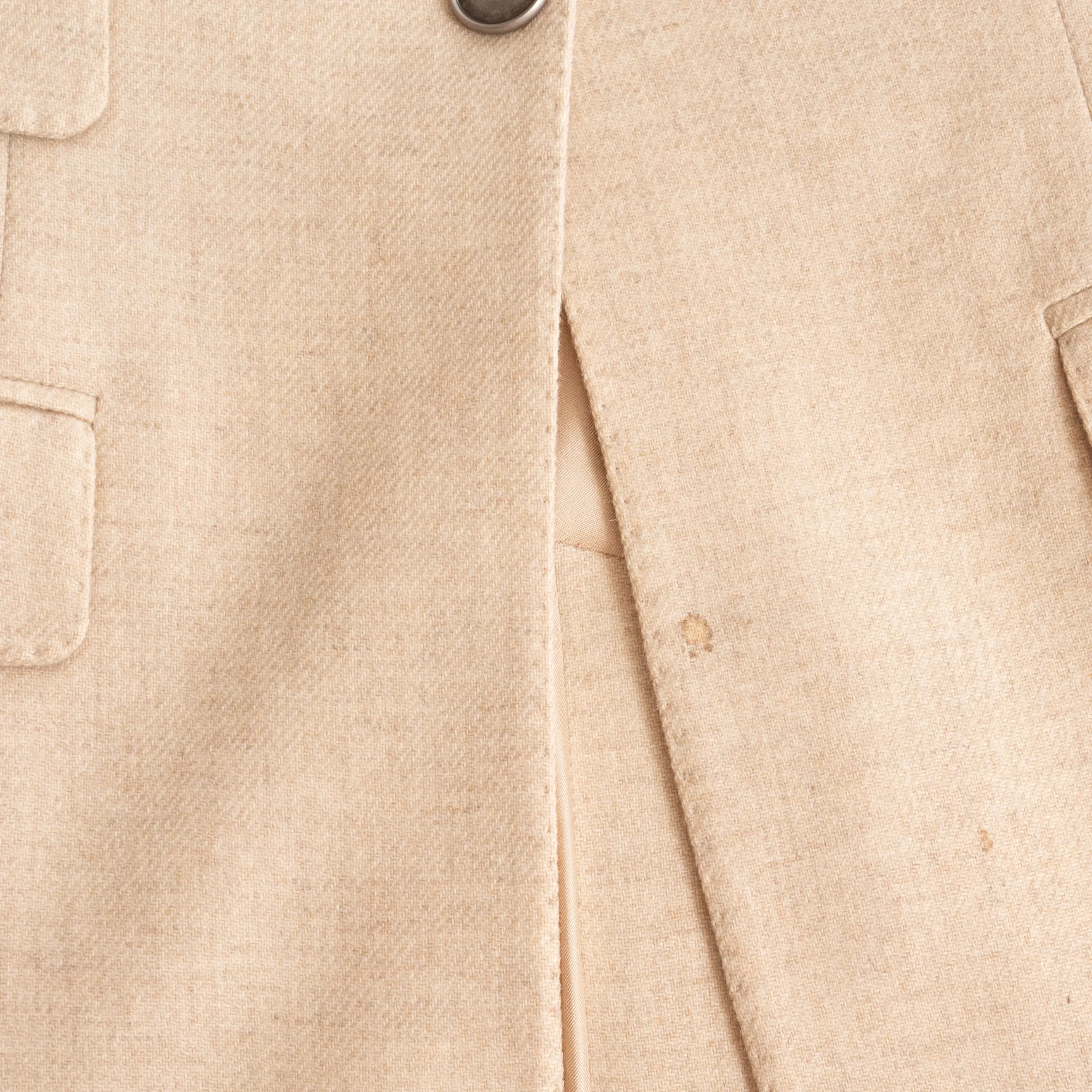 Sand Cashmere Single-Breasted Blazer