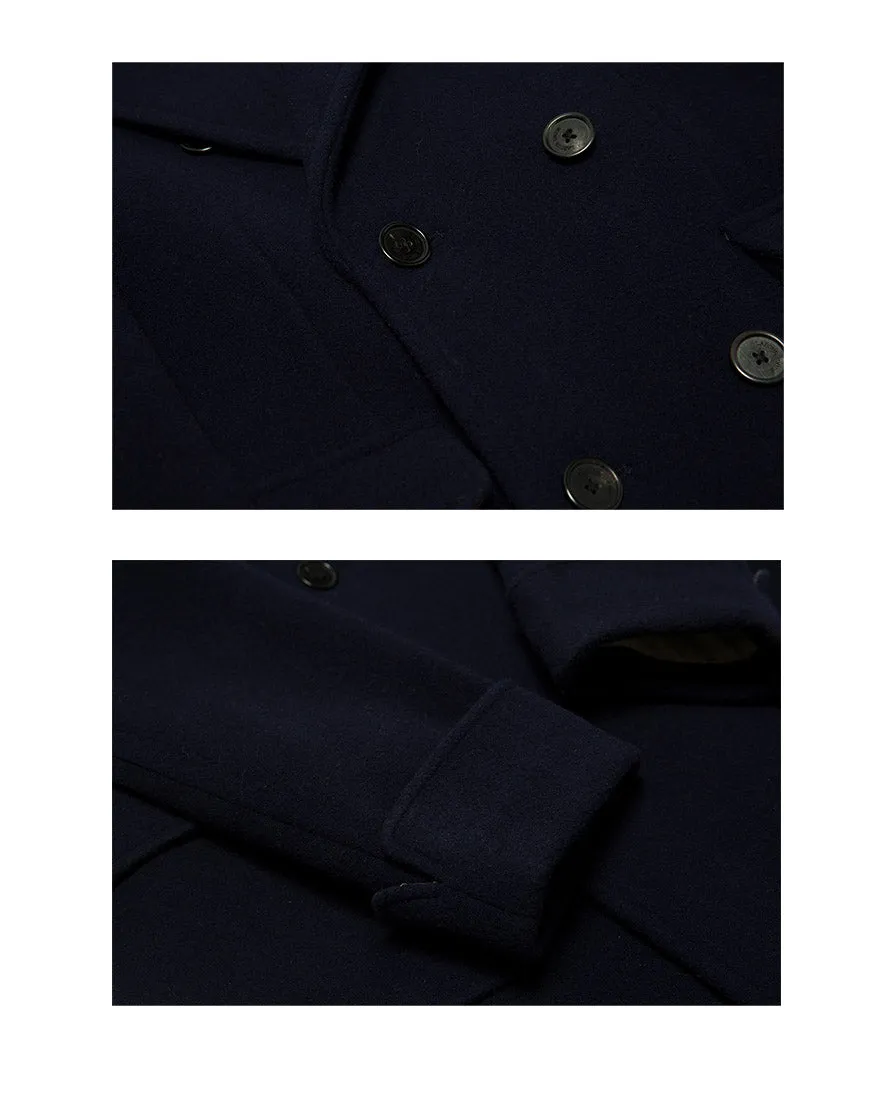 Sapphire Double-breasted Polo Coat